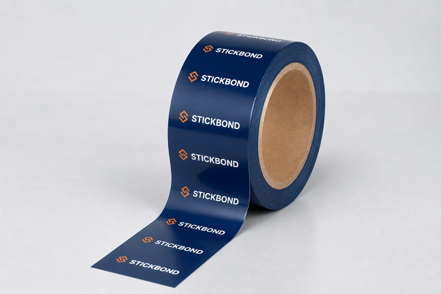 Colored background custom printed packing tape with logo